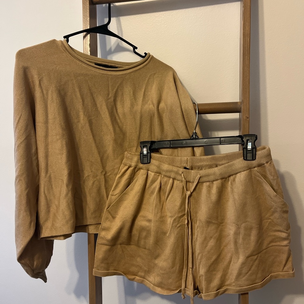 Women's Tan Lounge Shorts